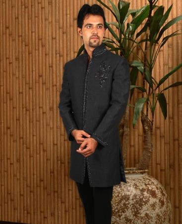 Picture of Fine Yale Blue Indo Western