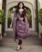 Picture of Delightful Dark Purple Straight Cut Salwar Kameez