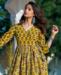 Picture of Well Formed Yellow Readymade Gown