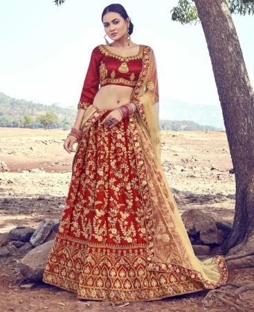Picture of Exquisite Maroon Lehenga Choli
