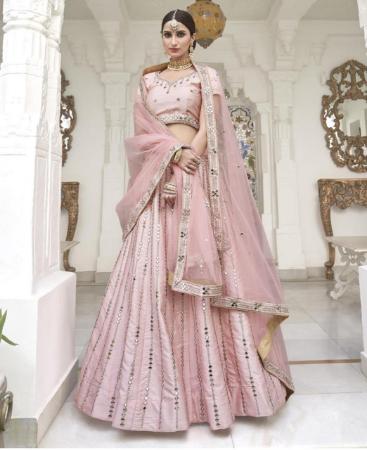 Picture of Graceful Pink Lehenga Choli