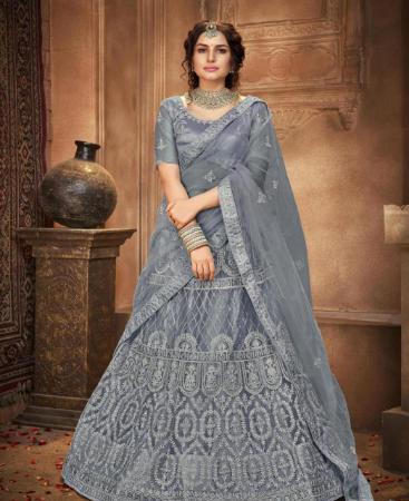 Picture of Pleasing Grey Lehenga Choli