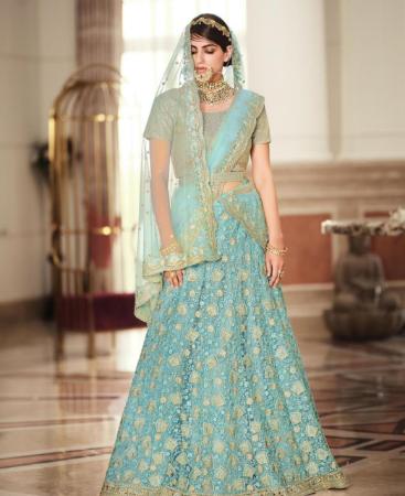 Picture of Splendid Aqua Lehenga Choli