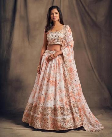 Picture of Admirable White Lehenga Choli