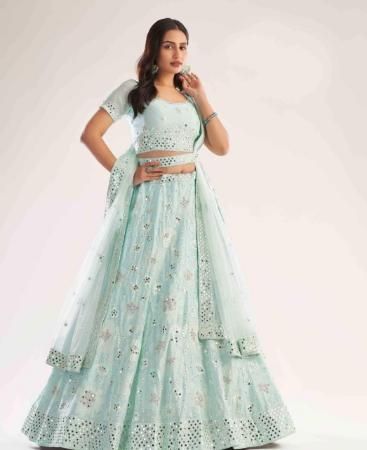 Picture of Superb Sea Green Lehenga Choli
