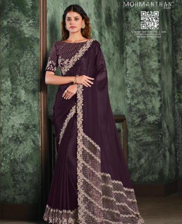 Picture of Exquisite Deep Purple Designer Saree