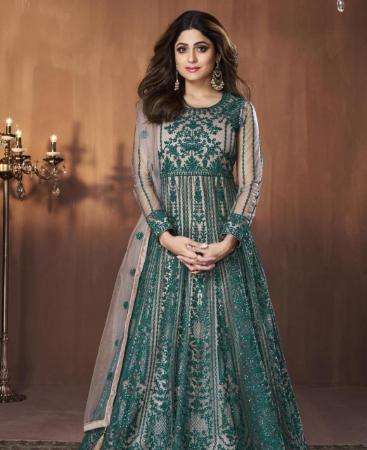 Picture of Marvelous Green Anarkali Salwar Kameez