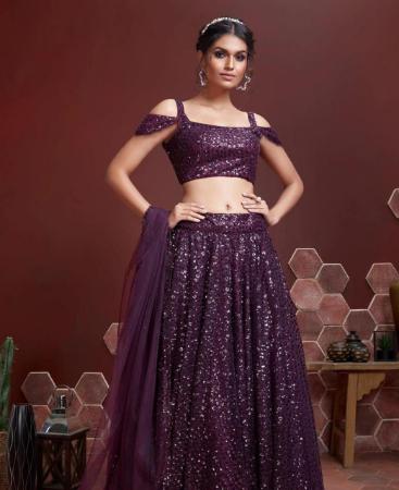 Picture of Ideal Purple Lehenga Choli