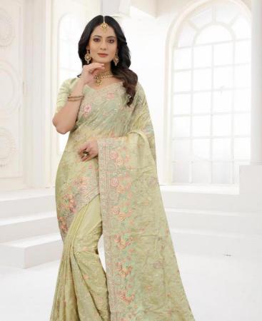 Picture of Nice Pista Designer Saree