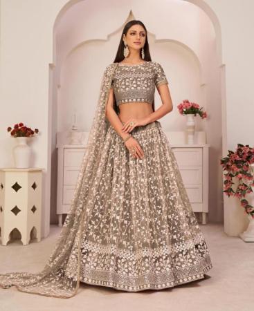 Picture of Ravishing Brown Lehenga Choli