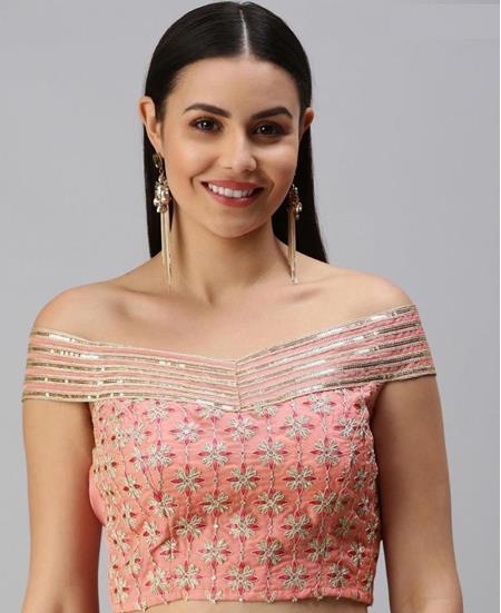 Picture of Bewitching Peach Designer Blouse