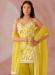 Picture of Georgette Golden Rod Straight Cut Salwar Kameez