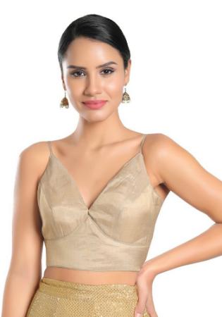 Picture of Graceful Chiffon & Silk Burly Wood Designer Blouse