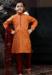 Picture of Elegant Cotton Chocolate Kids Kurta Pyjama