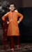 Picture of Elegant Cotton Chocolate Kids Kurta Pyjama