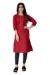 Picture of Well Formed Cotton Fire Brick Kurtis & Tunic