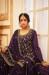 Picture of Sightly Georgette Purple Straight Cut Salwar Kameez