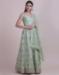 Picture of Graceful Net & Silk Light Steel Blue Lehenga Choli
