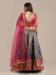 Picture of Resplendent Net & Silk Dark Olive Green Lehenga Choli