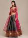 Picture of Resplendent Net & Silk Dark Olive Green Lehenga Choli