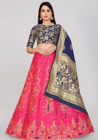 Picture of Splendid Silk Deep Pink Lehenga Choli