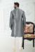 Picture of Graceful Silk Light Slate Grey Kurtas