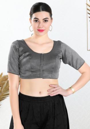 Picture of Alluring Chiffon Light Slate Grey Designer Blouse