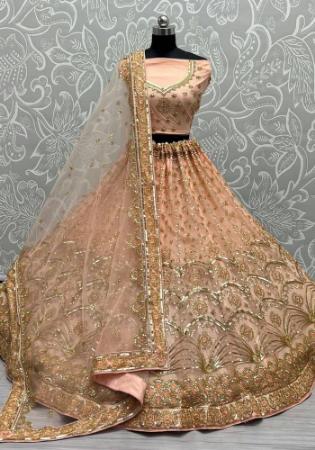 Picture of Enticing Net Burly Wood Lehenga Choli