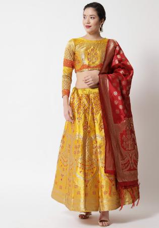 Picture of Sublime Silk Khaki Lehenga Choli