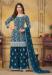 Picture of Georgette Midnight Blue Straight Cut Salwar Kameez