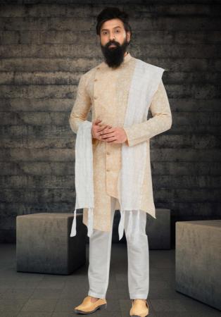 Picture of Charming Cotton & Silk Tan Indo Western