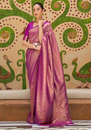 Picture of Sightly Silk Magenta Saree
