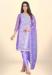 Picture of Sightly Organza Purple Straight Cut Salwar Kameez
