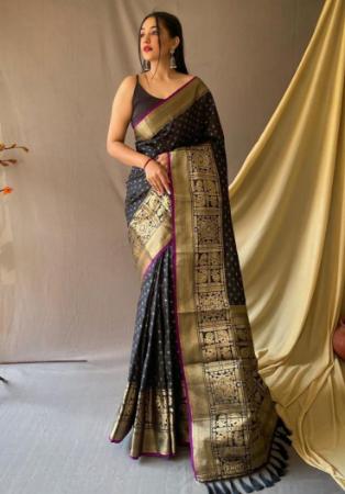 Picture of Shapely Georgette Dim Gray Saree