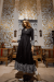 Picture of Charming Rayon & Cotton Black Readymade Gown