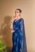 Picture of Shapely Georgette Navy Blue Saree