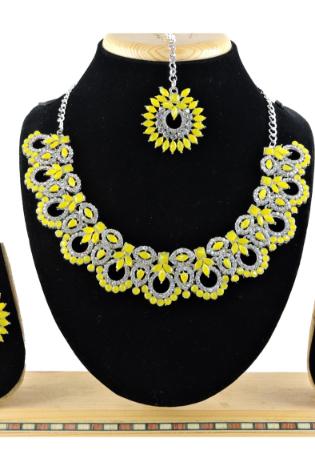 Picture of Classy Yellow Necklace Set