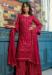 Picture of Georgette Deep Pink Straight Cut Salwar Kameez