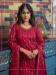 Picture of Georgette Deep Pink Straight Cut Salwar Kameez