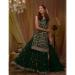 Picture of Georgette Forest Green Straight Cut Salwar Kameez