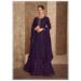 Picture of Pleasing Georgette Purple Straight Cut Salwar Kameez