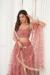 Picture of Charming Crepe Indian Red Lehenga Choli