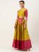 Picture of Gorgeous Silk Golden Rod Lehenga Choli