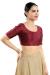 Picture of Ravishing Silk & Synthetic Brown Designer Blouse