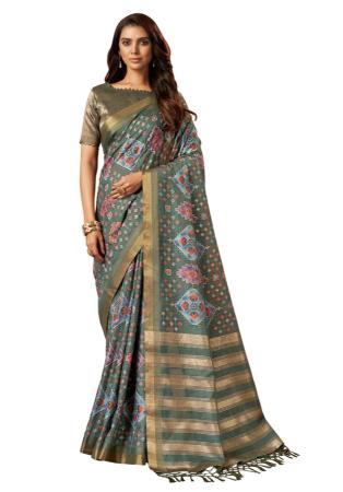 Picture of Wonderful Crepe & Silk Sea Green Saree