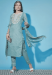 Picture of Cotton & Silk Cadet Blue Readymade Salwar Kameez