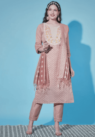 Picture of Cotton & Silk Thistle Readymade Salwar Kameez