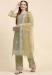 Picture of Grand Net Dark Khaki Straight Cut Salwar Kameez