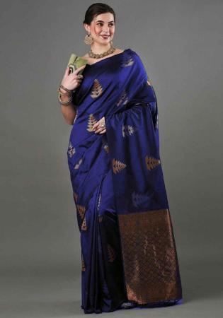 Picture of Enticing Silk Midnight Blue Saree
