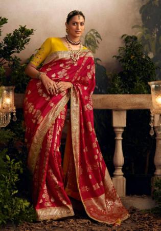 Picture of Exquisite Silk Dark Red Saree
